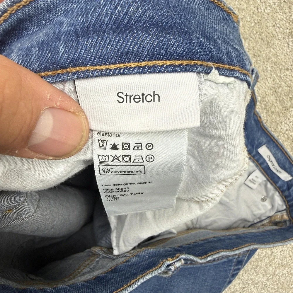 Calvin Klein Original Straight Jeans Womens 32x28 Blue Stretch‎ Denim Mid Rise